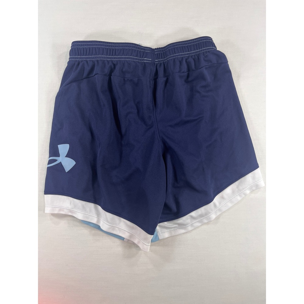 Under Armour Womens XS HeatGear Athletic Shorts Bundle Neon Orange Blue 2pk - Picture 10 of 16